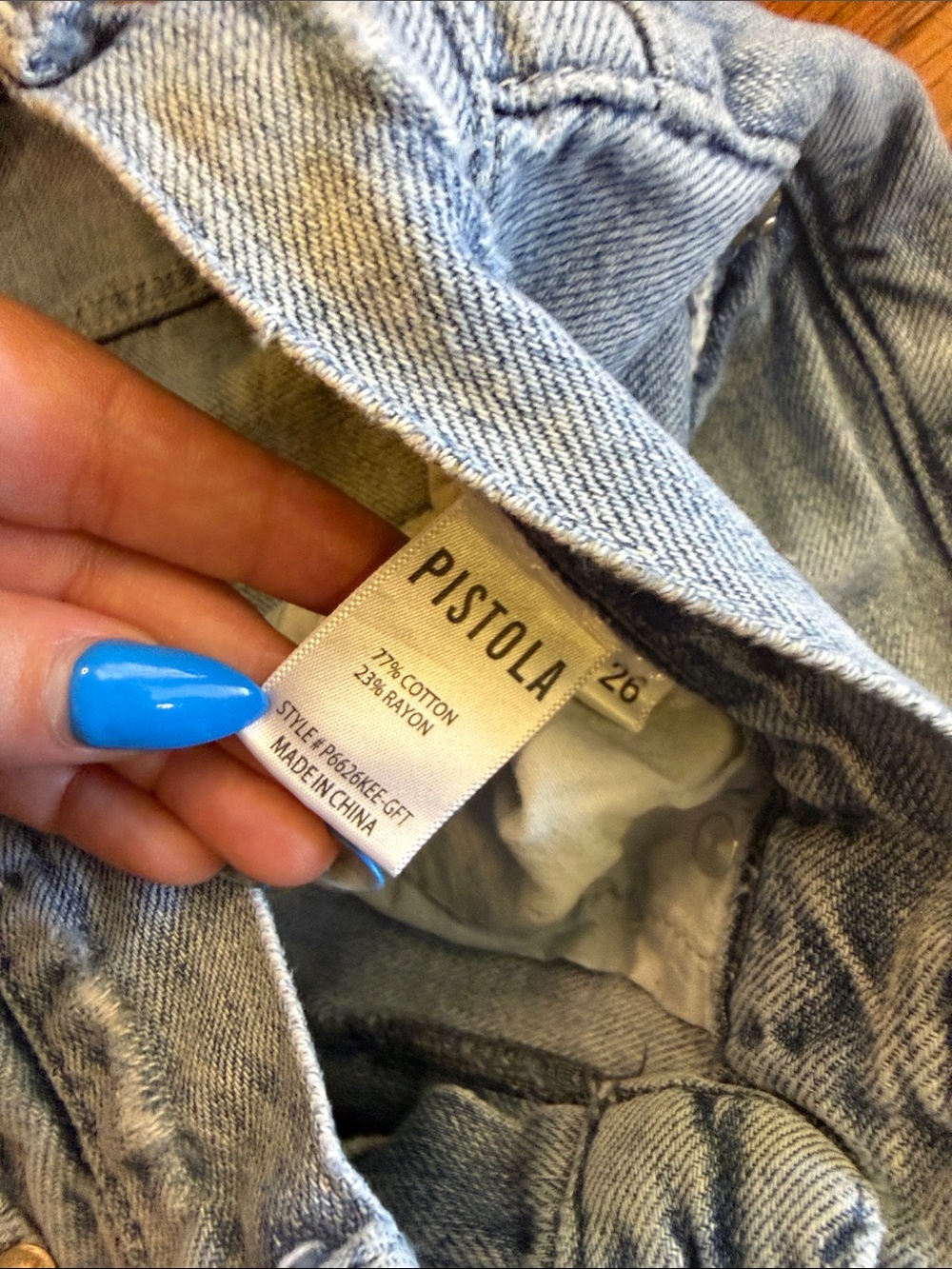 Pistola Light Blue Mid- Rise Denim - Picture 4 of 8